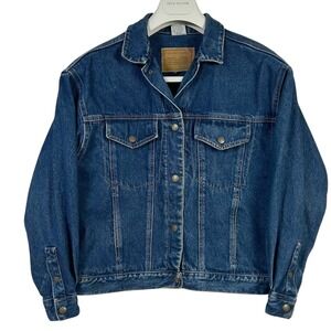 Vtg Calvin Klein Type III Denim‎ Trucker Jacket Men M Blue Workwear Minimalist